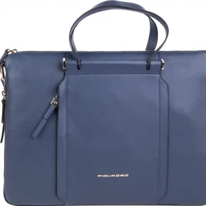 Сумка женская Piquadro Circle CA4021W92/BLU4 с отделением для ноутбука 15.6" синяя натур.кожа