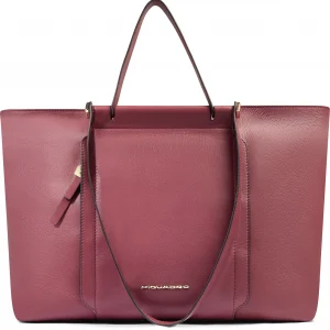 Деловая сумка женская Piquadro Circle BD3336W92/BO с отделением для ноутбука 14" бургунди натур.кожа