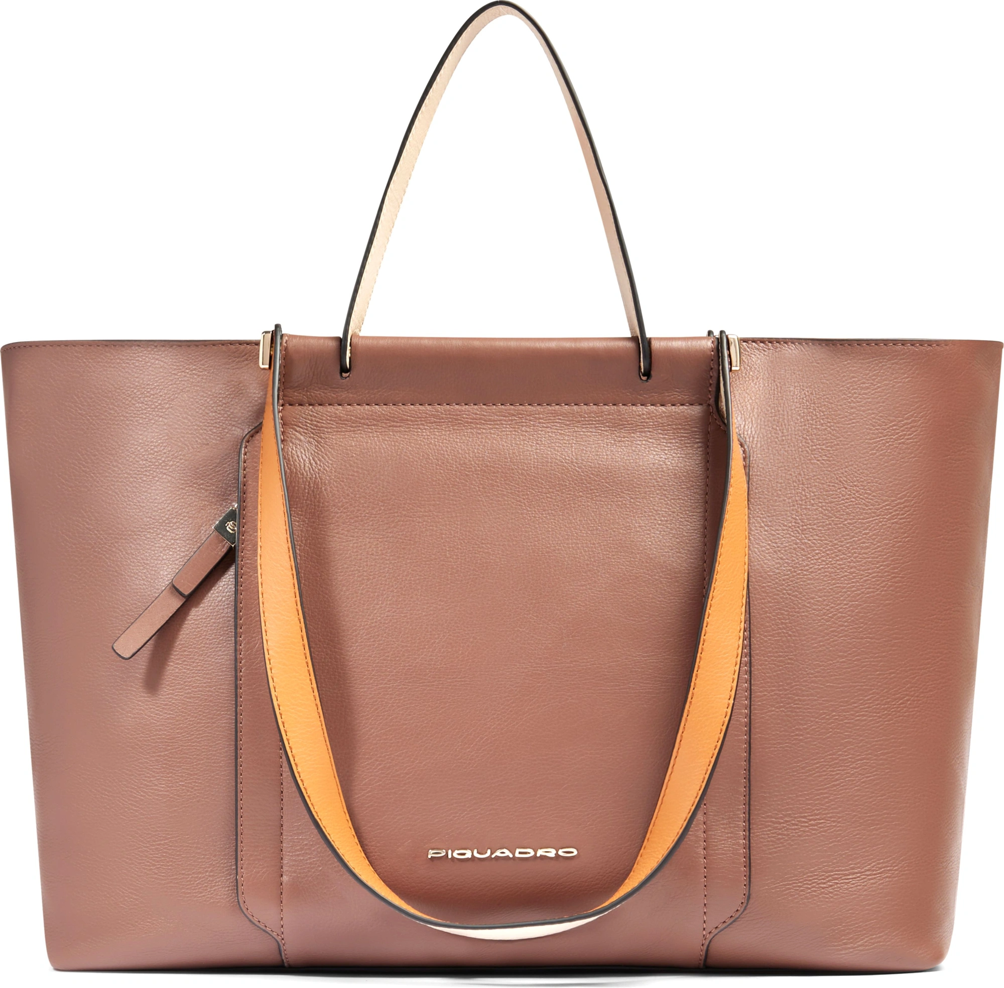 Деловая сумка женская Piquadro Circle BD3336W92/MBE с отделением для ноутбука 14" коричневая/бежевая натур.кожа