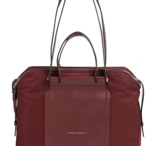 Деловая сумка женская Piquadro Lyra BD4574W92T/BO с отделением для ноутбука 14" бургунди ткань/натур.кожа