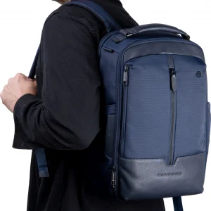 Рюкзак мужской Piquadro Marcel CA6823W138/BLU синий ткань/натур.кожа