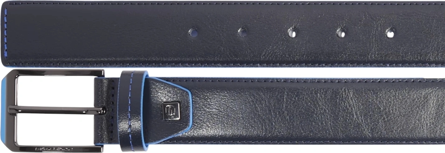 Ремень мужской Piquadro Blue Square CU6743B2/BLU2 125х3.5см синий натур.кожа