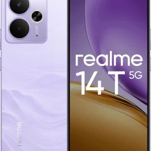 Смартфон Realme RMX5078 14T 5G 256Gb 12Gb фиолетовый моноблок 3G 4G 2Sim 6.67" 1080x2400 Android 15 50Mpix 802.11 a/b/g/n/ac NFC GPS GSM900/1800 GSM1900 Protect