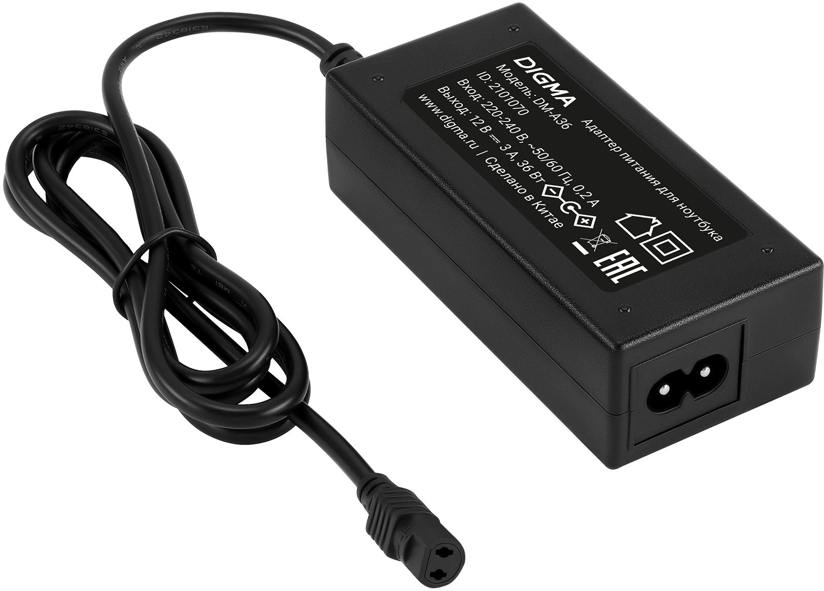 Блок питания Digma DM-A36 автоматический 36W 12V-12V 3-коннект. 3A от бытовой электросети