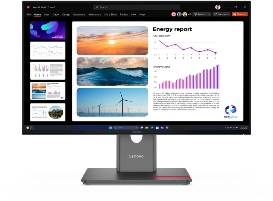 Монитор Lenovo 23.8" ThinkVision P24Q-40 черный IPS LED 4ms 16:9 HDMI матовая HAS Piv 1000:1 300cd 178гр/178гр 2560x1440 120Hz DP Quad 2K (1440p) USB 5.7кг
