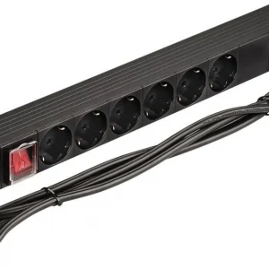 Блок распределения питания Lanmaster NM-PD16A-6XSH+S-2.0 гор.размещ. 6xSchuko базовые 16A Schuko 2м