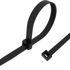 Стяжка пластиковая Rexant 87-0401 400x4.8мм (упак:100шт) нейлон внешний (-60/+85) черный