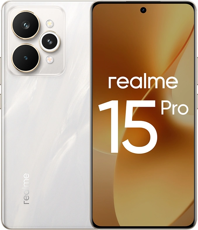 Смартфон Realme RMX5101 15 Pro 512Gb 12Gb белый моноблок 3G 4G 6.78" 1264x2780 Android 15 50Mpix 802.11 a/b/g/n/ac/ax/be NFC GPS GSM900/1800 GSM1900