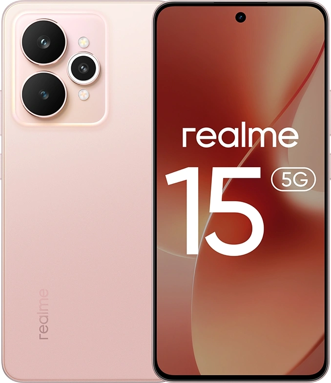 Смартфон Realme RMX5106 15 512Gb 12Gb розовый моноблок 3G 4G 6.78" 1264x2780 Android 15 50Mpix 802.11 a/b/g/n/ac/ax/be NFC GPS GSM900/1800 GSM1900