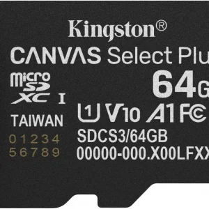 Флеш карта microSDXC 64GB Kingston SDCS3/64GBSP Canvas Select Plus V10 A1 w/o adapter