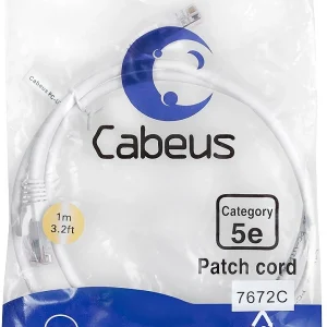 Патч-корд Cabeus PC-UTP-RJ45-CAT.5E-1M-WH U/UTP RJ-45 вил.-вилка RJ-45 кат.5E 1м белый ПВХ