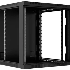 Шкаф коммутационный Cabeus (SH-05F-9U60/60-BK) настенный 9U 600x600мм пер.дв.стекл 60кг черный 540мм 501мм IP20 сталь