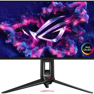 Монитор Asus 26.5" ROG Swift PG27UCDM черный QD OLED LED 16:9 HDMI полуматовая HAS Piv 450cd 178гр/178гр 3840x2160 240Hz DP Quad 4K (2160p) USB 7.62кг