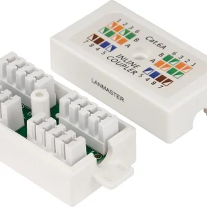 Соединитель Lanmaster LAN-CNB-UTP6A (упак.:1шт) 1м белый