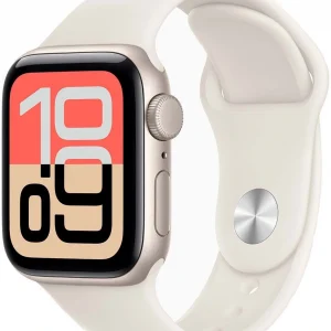 Смарт-часы Apple Watch SE 3 2025 A3325 44мм OLED корп.сияющая звезда Sport Band рем.сияющая звезда разм.брасл.:M/L (MEHJ4LW/A)