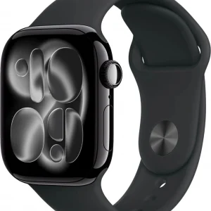 Смарт-часы Apple Watch Series 11 A3331 42мм OLED корп.черный Sport Band рем.черный разм.брасл.:M/L (MEQU4LW/A)