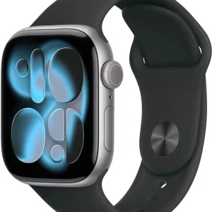 Смарт-часы Apple Watch Series 11 A3331 42мм OLED корп.серый космос Sport Band рем.черный разм.брасл.:S/M (MEQW4LW/A)