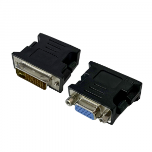 Переходник / Greenconnect GCR-55253 / GCR Переходник DVI-I 24+5М / VGA 15F, черный, GCR-55253