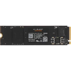 Твердотельный накопитель / WD WDS500G4X0E / Твердотельный накопитель/ WD SSD Black SN7100, 500GB, M.2(22x80mm), NVMe, PCIe 4.0 x4, TLC, R/W 6800/5800MB/s, TBW 300, DWPD 0.3 (12 мес.)