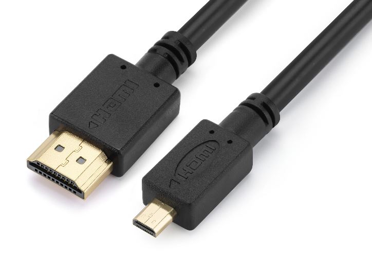 Кабель / GoPower 00-00032060 / Кабель/ Кабель GoPower HDMI (m)-microHDMI (m) 1м ПВХ ver.2.0 черный Premium Zip-Lock c подвесом (1/200)