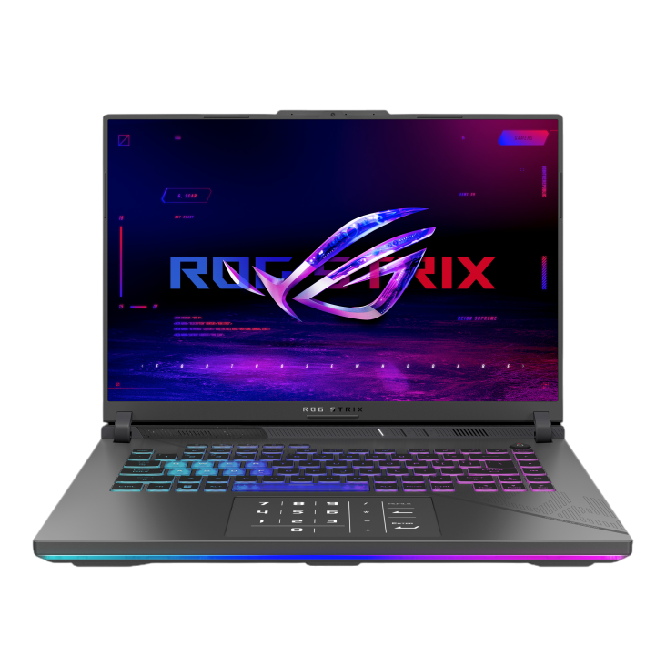 Ноутбук / ASUS 90NR0KW8-M00590 / Ноутбук/ ASUS ROG Strix G16 G614PM-S5097 16"(2560x1600 (матовый, 240Hz) IPS)/AMD Ryzen 9 8940HX(4Ghz)/32768Mb/1024PCISSDGb/noDVD/ExtnVidia GeForce RTX 5060(8192Mb)/Cam/BT/WiFi/90WHr/war 1y/2.5kg/Volt Green/DOS