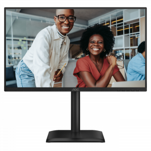 Монитор AOC 24E4U 23.8" 1920x1080, IPS, 200Hz, 80M1, 300cd, 4 ms, HDMI 1.4, DisplayPort 1.2, 4USB, Speakers, Height adj 150, pivot, VESA 100, 3Y, White/Silver / AOC 24E4U / AOC 24E4U 23.8" 1920x1080, IPS, 200Hz, 80M1, 300cd, 4 ms, HDMI 1.4, DisplayPort 1.2, 4USB, Speakers, Height adj 150, pivot, VESA 100, 3Y, Black