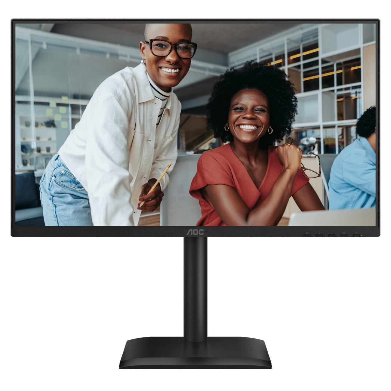 Монитор AOC 24E4U 23.8" 1920x1080, IPS, 200Hz, 80M1, 300cd, 4 ms, HDMI 1.4, DisplayPort 1.2, 4USB, Speakers, Height adj 150, pivot, VESA 100, 3Y, White/Silver / AOC 24E4U / AOC 24E4U 23.8" 1920x1080, IPS, 200Hz, 80M1, 300cd, 4 ms, HDMI 1.4, DisplayPort 1.2, 4USB, Speakers, Height adj 150, pivot, VESA 100, 3Y, Black