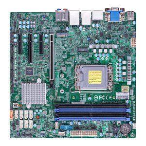 Материнская плата / SuperMicro MBD-X13SAQ-B bundle / Материнская плата/ MB Supermicro X13SAQ (Micro-ATX, 1x LGA-1700, Q670E, 4x Up to 128GB non-ECC DDR5 UDIMM, 8x SATA ports, 1x PCIe 5.0 x16 slot, 1x PCIe 4.0 x4 (in x8) slot, 1x PCIe 3.0 x4 slot, 1x PCIe 3.0 x2 (in x4) slot, 1x PCIe 4.0 x4 SlimSAS slot, 1x M.2 PCIe 4.0 x4 NVMe (2280), 2x LAN with Intel® Ethernet i225LM)