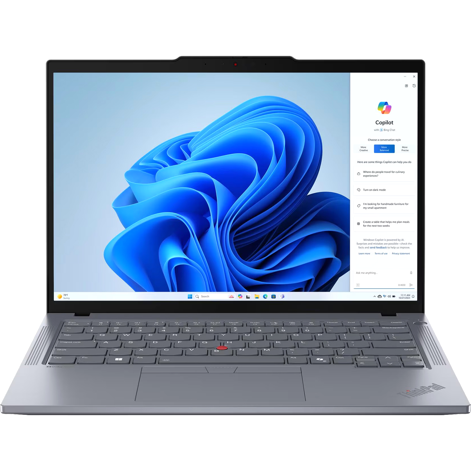 Ноутбук / Lenovo 21MC000NUS / Ноутбук/ Lenovo ThinkPad T14 G5 14.0" WUXGA IPS AG 400nits, AMD Ryzen 5 PRO 8540U,16GB DDR5,256GB SSD M.2, AMD Radeon 740M Graphics,5M Cam, Qualcomm Wi-Fi 6E NFA725A, 802.11ax 2x2 + BT5.3, Wired Ethernet, 4 Cell 52.5Whr, BKLT KB ENG, Win 11 Pro, 1 Year, Grey