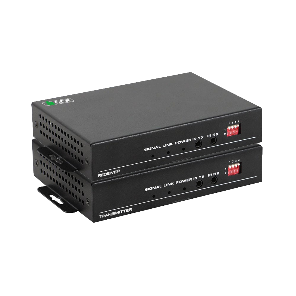 Удлинитель HDMI / Greenconnect GCR-57427 / GCR Удлинитель HDMI 2.0 по витой паре с поддержкой HDBaseT 4K60Hz 18G до 100М передатчик + приемник, поддержка EDID, RS232, Audio, GCR-57427