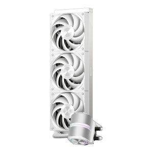 Система охлаждения / PcCooler DE360 Pro WH / Система охлаждения/ Water Cooling System PCCooler DE360 Pro WH (300W, 360mm, White, ARGB Pump, Fans 3x120mm, 86.73CFM, 32dBA, 2200RPM/ Pump height 57mm, 28dBA, 3200RPM, Rad thickness 27mm/ S 1851, 1700, 1200, 115X, AM5, AM4, AM3)