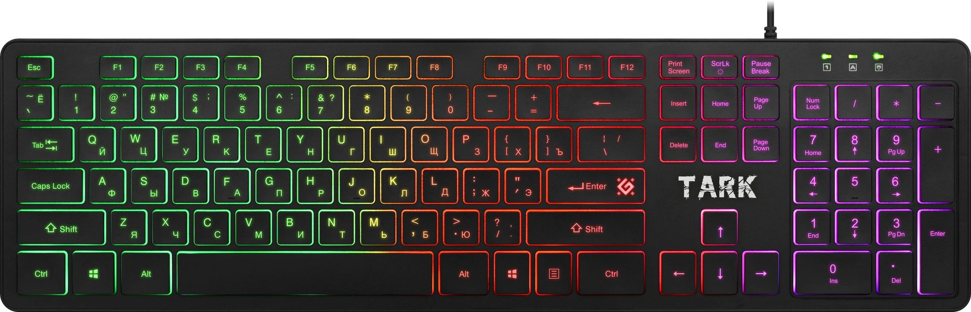 Клавиатура + мышь Defender Tark C-779 клав:черный мышь:черный USB LED (плохая упаковка)