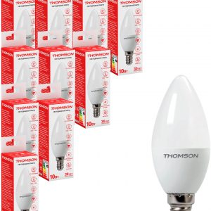 Лампа светодиодная Thomson TH-B2018 10Вт цок.:E14 свеча 220B св.свеч.бел.нейт. Candle (упак.:10шт) (TH-B2018-10)