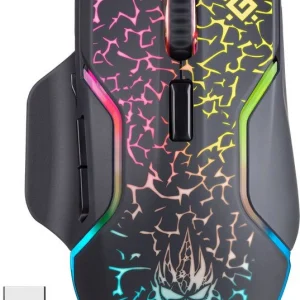 Мышь Defender Oneshot GM-067 черный оптическая 3200dpi беспров. USB 6but (52067)