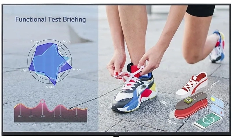 Панель LG 43" 43UL3J-M черный IPS LED 16:9 HDMI M/M матовая 300cd 178гр/178гр 3840x2160 UHD USB 8.8кг