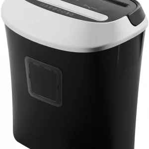 Шредер Buro Office BU-S1201 черный/серебристый с автоподачей (секр.P-3) фрагменты 12лист. 25лтр. скрепки скобы пл.карты CD