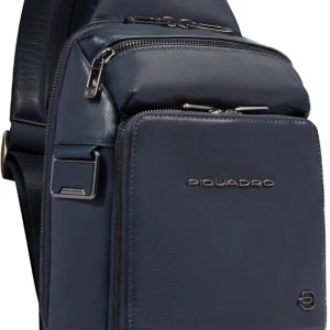 Рюкзак слинг мужской Piquadro Philip CA6790W136/BLU синий кожа