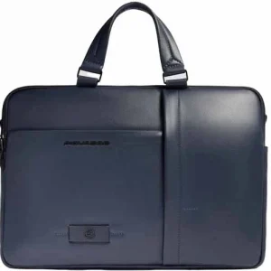 Деловая сумка мужская Piquadro Russel CA6026W137/BLU с отделением для ноутбука 15.6" синяя натур.кожа