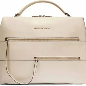 Деловая сумка женская Piquadro Patricia CA6774W140/BE с отделением для ноутбука 14" бежевая натур.кожа