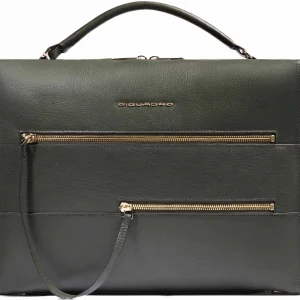 Деловая сумка женская Piquadro Patricia CA6774W140/VE с отделением для ноутбука 14" зеленая натур.кожа