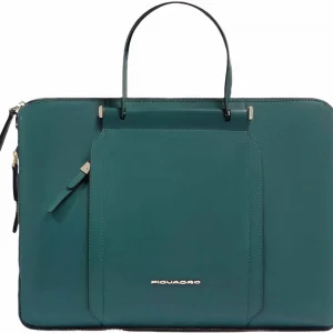 Сумка женская Piquadro Circle CA4021W92/OTAV с отделением для ноутбука 15.6" бирюзовая/голубая натур.кожа