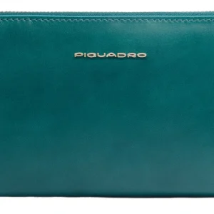 Кошелек женский Piquadro Blue Square PD1515B2R/OT3 синий петроль натур.кожа