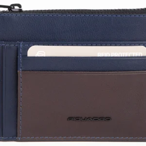Кошелек мужской Piquadro Harper PP6854APR/BLUTM синий/коричневый натур.кожа