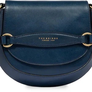 Сумка кросс-боди женская The Bridge Bettina 04371201/YH темно-синяя натур.кожа
