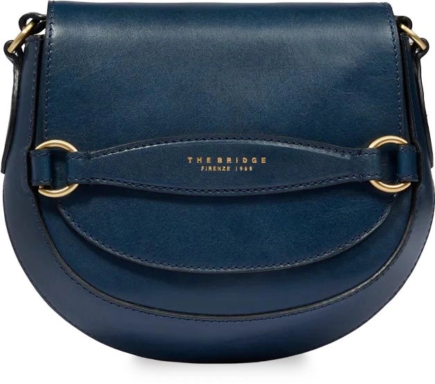 Сумка кросс-боди женская The Bridge Bettina 04371201/YH темно-синяя натур.кожа