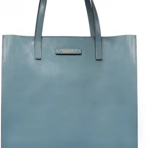 Сумка шоппер The Bridge Mirra 04130401/KP голубая натур.кожа