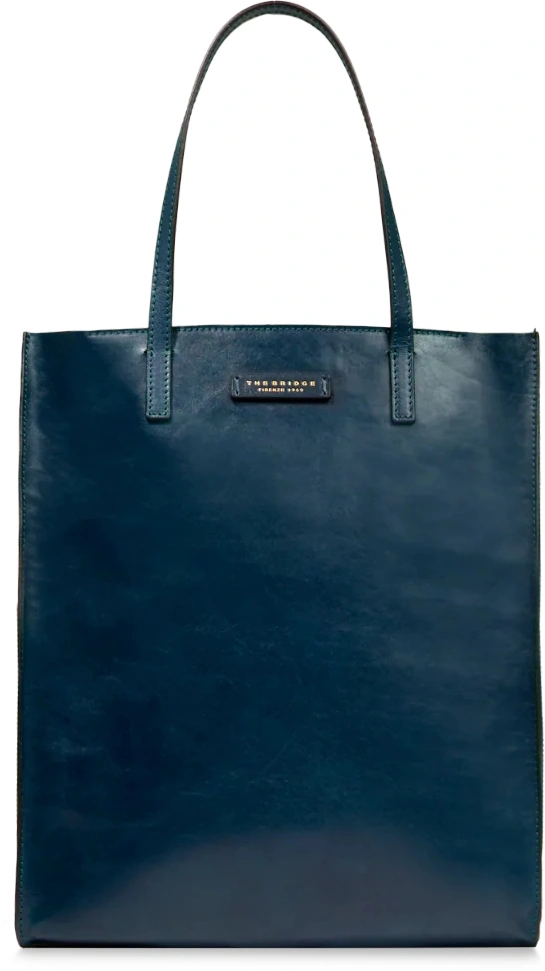 Сумка шоппер The Bridge Mirra 04130401/YH темно-синяя натур.кожа