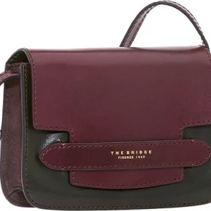Сумка кросс-боди женская The Bridge Lucrezia Wow 0419200P/YW сливовая/зеленая натур.кожа/замша