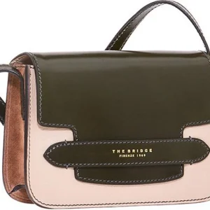 Сумка женская The Bridge Lucrezia Wow 0419200P/YV бежевая/зеленая натур.кожа/замша