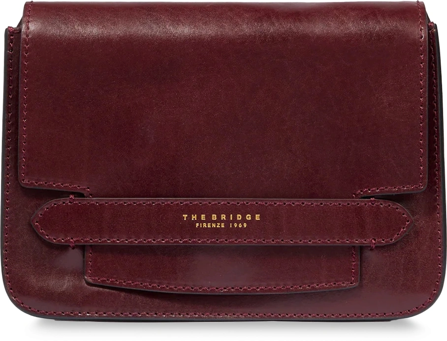 Сумка кросс-боди женская The Bridge Lucrezia 04193001/YF темно-коричневая натур.кожа